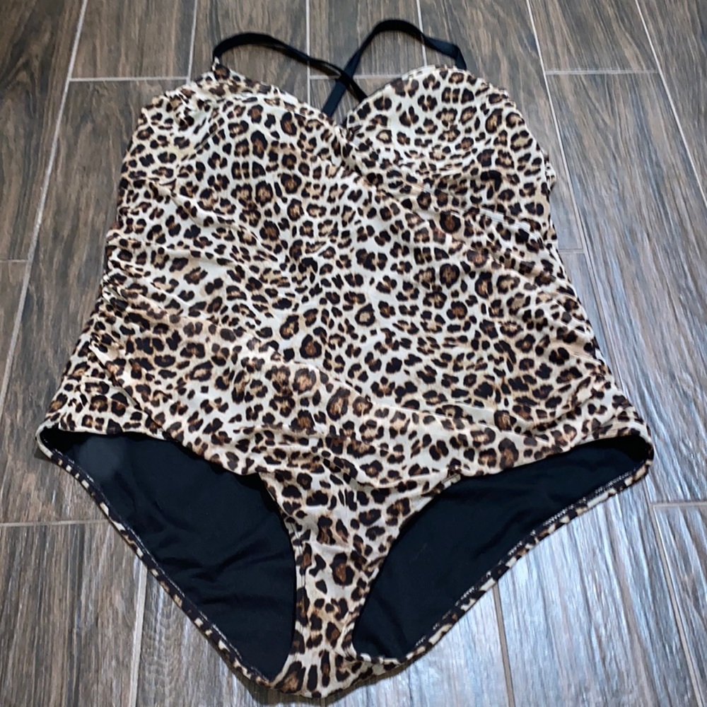 Torrid Leopard Print One Piece Swimsuit